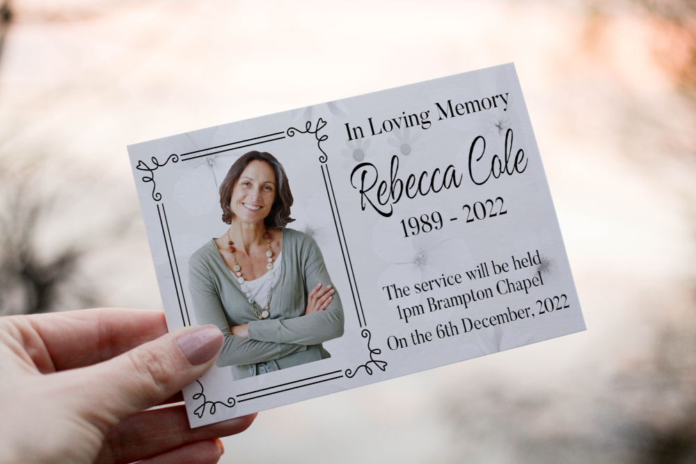In Loving Memory Funeral Invitation, Funeral Stationery